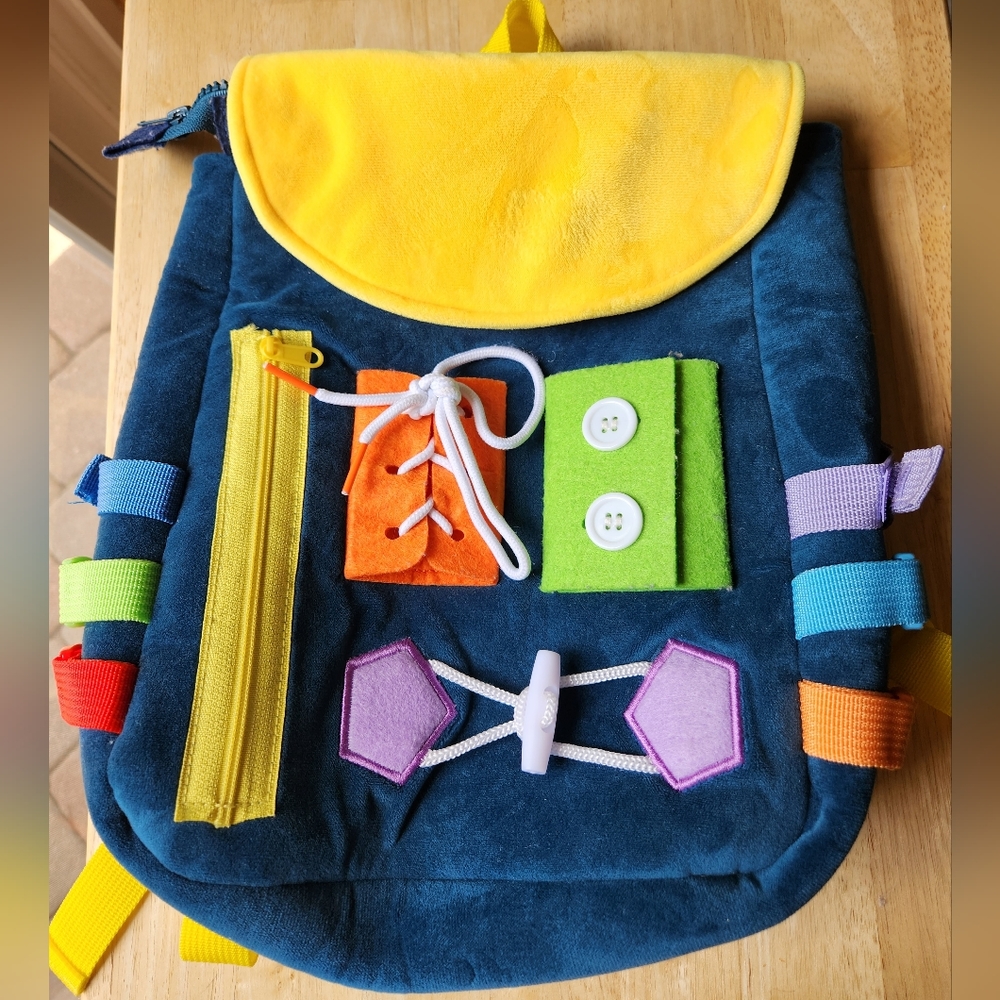 Busy Board toddler backpack